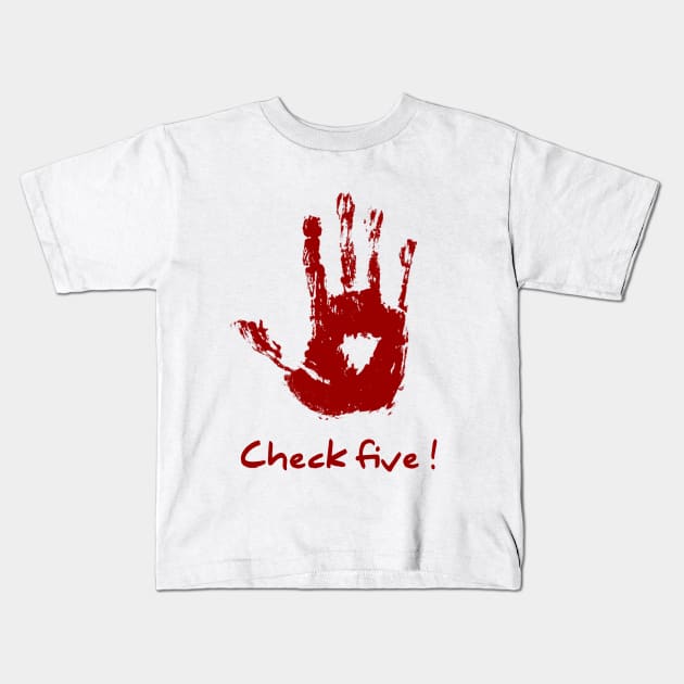 Check Five Kids T-Shirt by MShams13